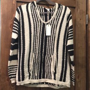 Black striped Hoodie
